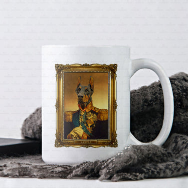 Personalized Dog Gift Idea - Royal Dog's Portrait For Dog Lovers - White Mug